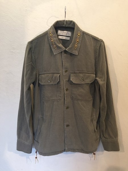 画像1: REMI RELIEF レミレリーフ/ MILITARY SHIRTS -NATIVE STUDS & BEADS- (1)